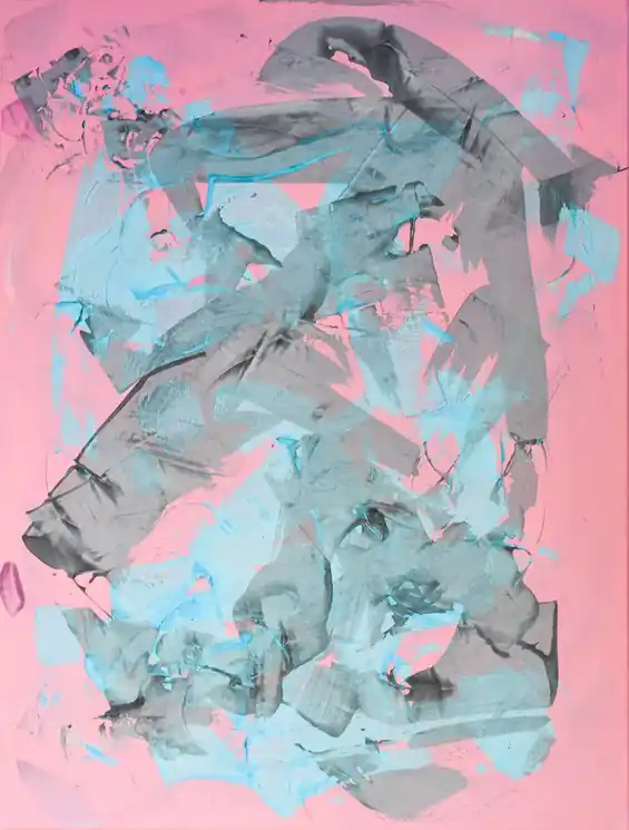 ▷ Pastel Dreams 3 - Pink Abstract (Abstrait Rose) by Gina Vor, 2018 | Acrylic Painting Place Order