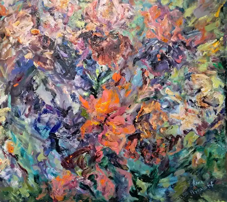 Discount ▷ Flowers by Anna Privaloff, 2023 | Oil Painting for Sale