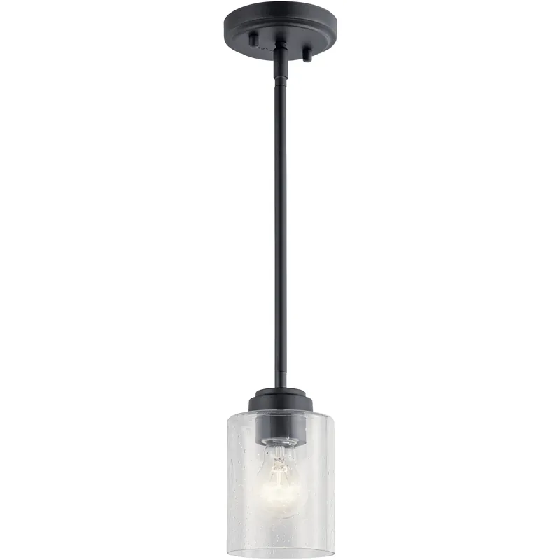 Professional Grade Winslow 1 Light 4 inch Black Mini Pendant Ceiling Light