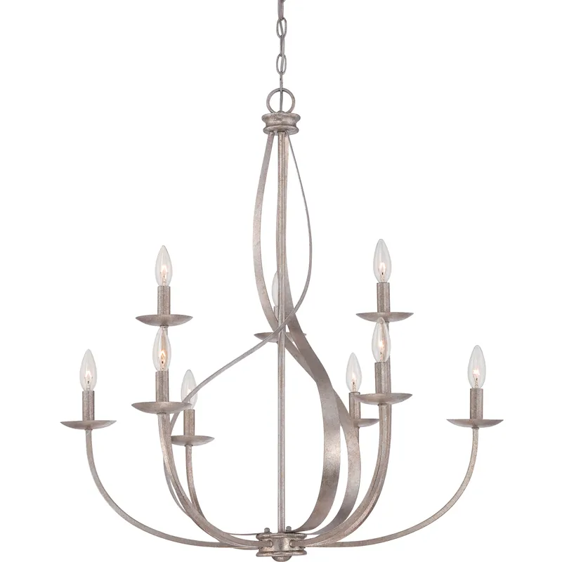 Serenity 9 Light 30 inch Italian Fresco Foyer Chandelier Ceiling Light Deal