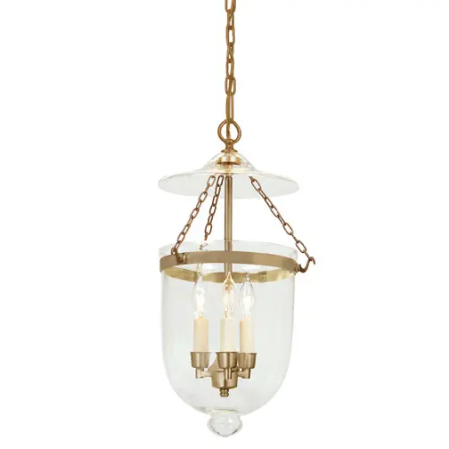 Seasonal Sale Hundi 3 Light 11 inch Rubbed Brass Bell Jar Pendant Ceiling Light