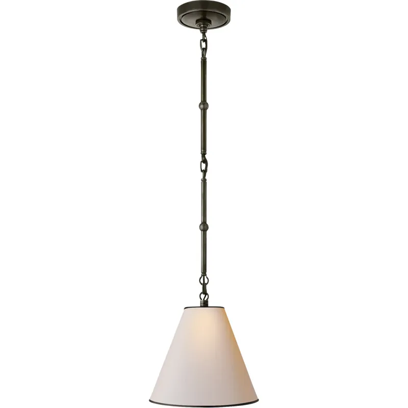 Thomas O'Brien Goodman 1 Light 10 inch Bronze Hanging Shade Ceiling Light in Natural Paper with Black Trim, Petite Bulk Order