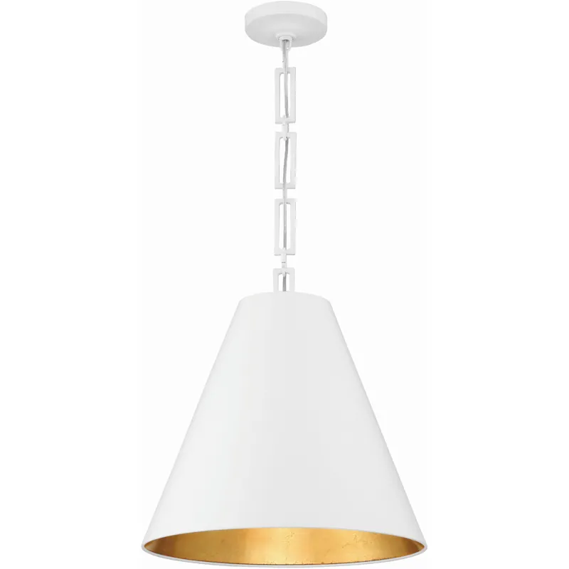 Big Sale Alston 3 Light 18 inch Matte White/Antique Gold Pendant Ceiling Light in Matte White and Antique Gold