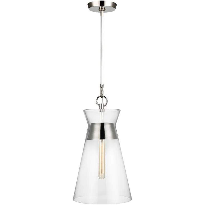 Price Drop C&M by Chapman & Myers Atlantic 1 Light 10.63 inch Polished Nickel Pendant Ceiling Light