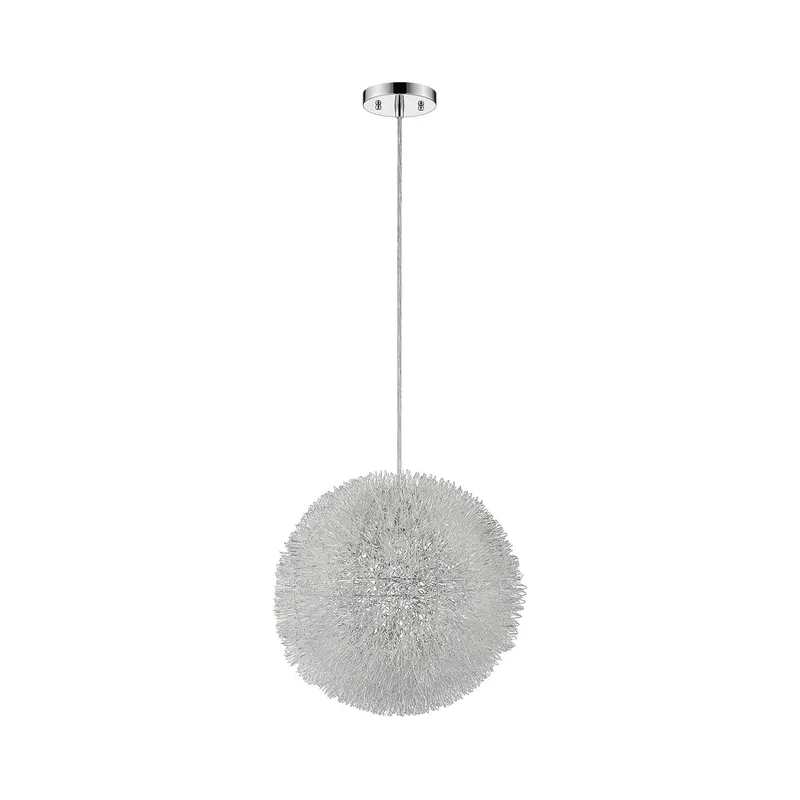Luminary 1 Light 12 inch Metallic Silver Pendant Ceiling Light Fresh Stock