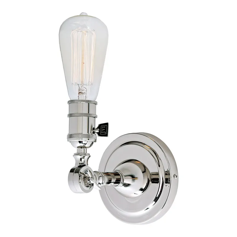Soho 1 Light 5 inch Polished Nickel Wall Sconce Wall Light in Clear Glass, Swivel Factory Price