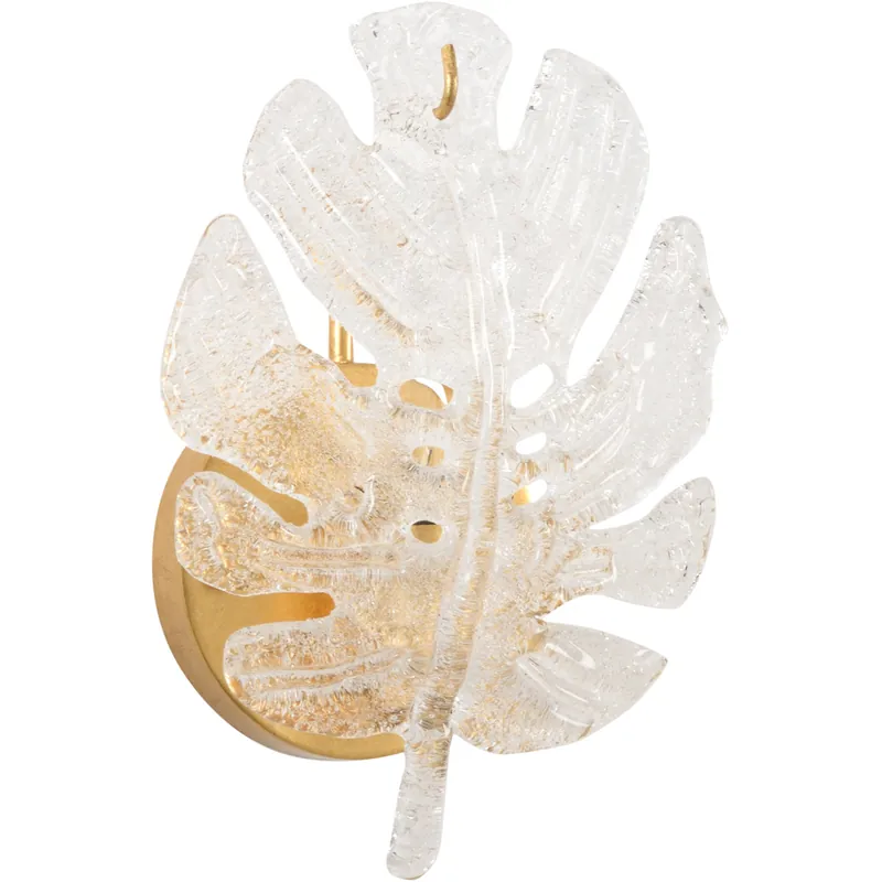 Chelsea House 1 Light 7 inch Antique Gold Leaf/Frosted Sconce Wall Light Shop Now