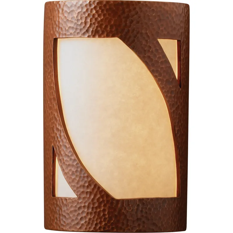 Latest Ambiance LED 5.75 inch Hammered Iron Wall Sconce Wall Light