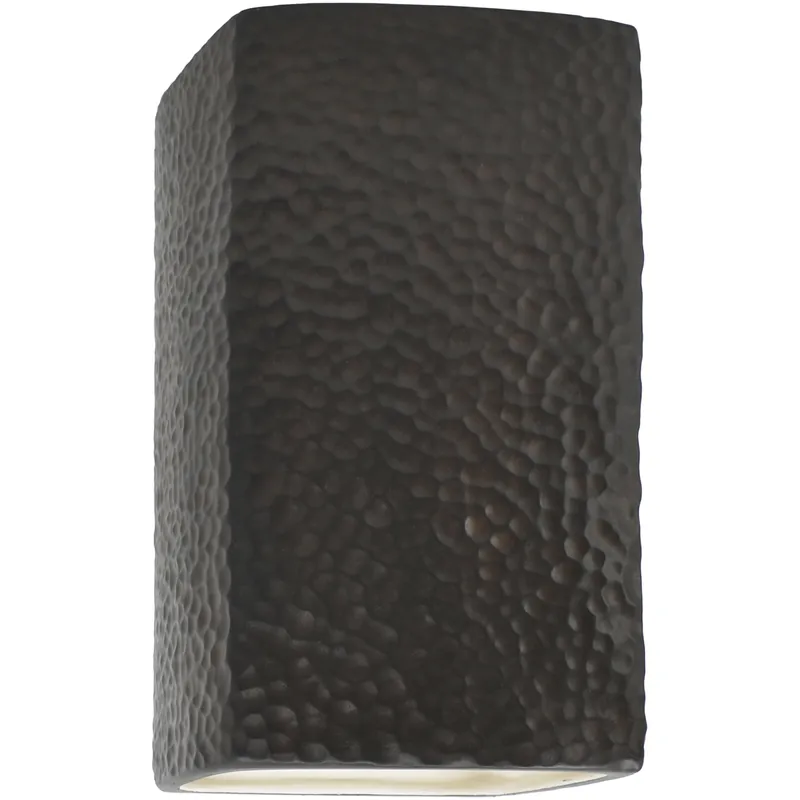 Ambiance LED 7 inch Hammered Polished Brass Wall Sconce Wall Light Viral