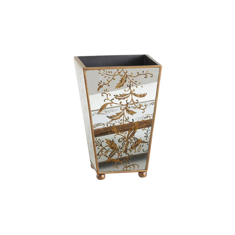 Chelsea House Hand Painted Gold Accents Wastebasket Limited Edition