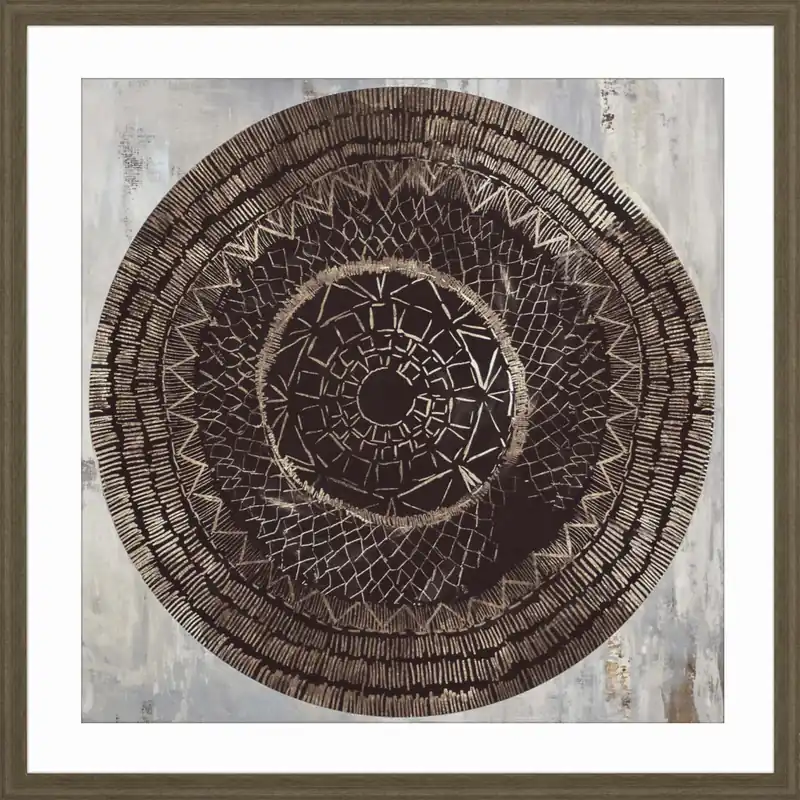 Last Chance Zulu Gold Brown and Gray and Beige and Neutral Framed Art