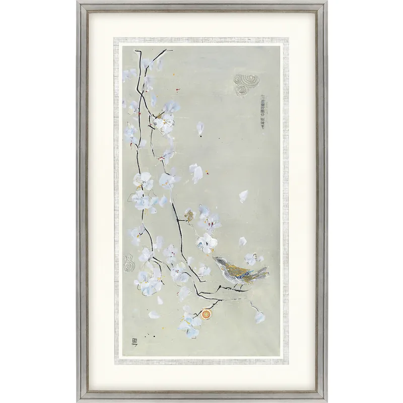 Bird Family Neutral and Green and Blue and White Framed Art Mega Sale