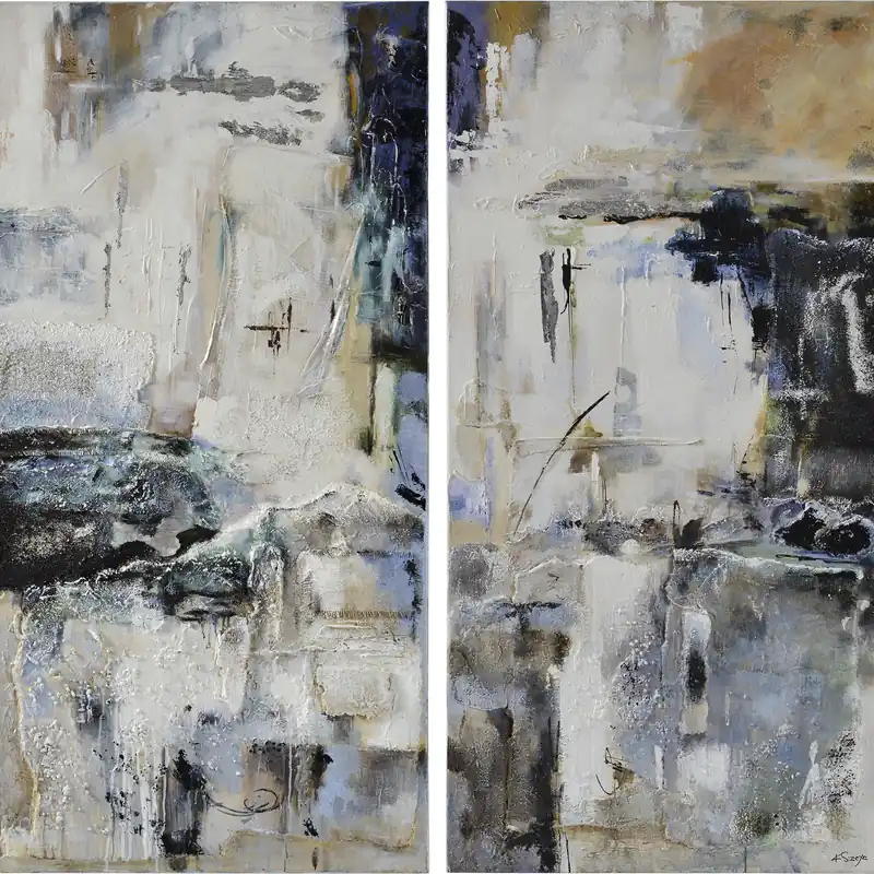 Yaffa Grey/Multiple Canvas Art, 2 Piece Hot Deal