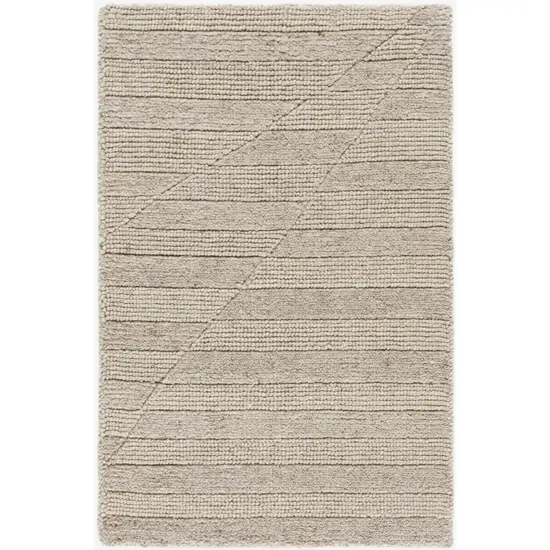 Exclusive Knoxville 36 X 24 inch Ash / Metallic - Silver / Prairie Dust / Pearl / Sage Handmade Rug in 2 x 3