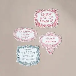 Direct From Factory Holiday Sayings Embossed Enameled Wall Signs Set of 4