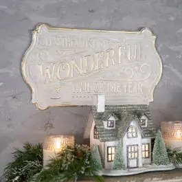 Most Wonderful Time Of The Year Festive Wall Sign Viral