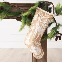 Fringed Folk Art Christmas Stocking Limited Edition