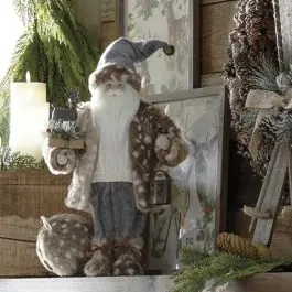 Santa With Fur Coat Figurine Order Now